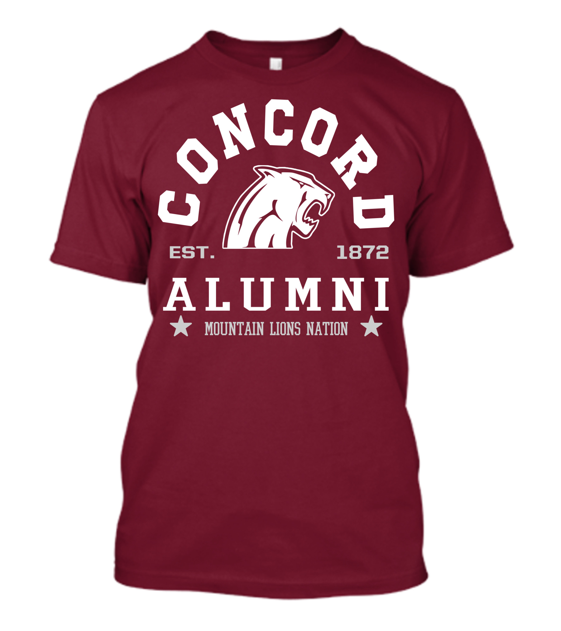 Concord Alumni Mountain Lions Nation Est. 1872 T-Shirt