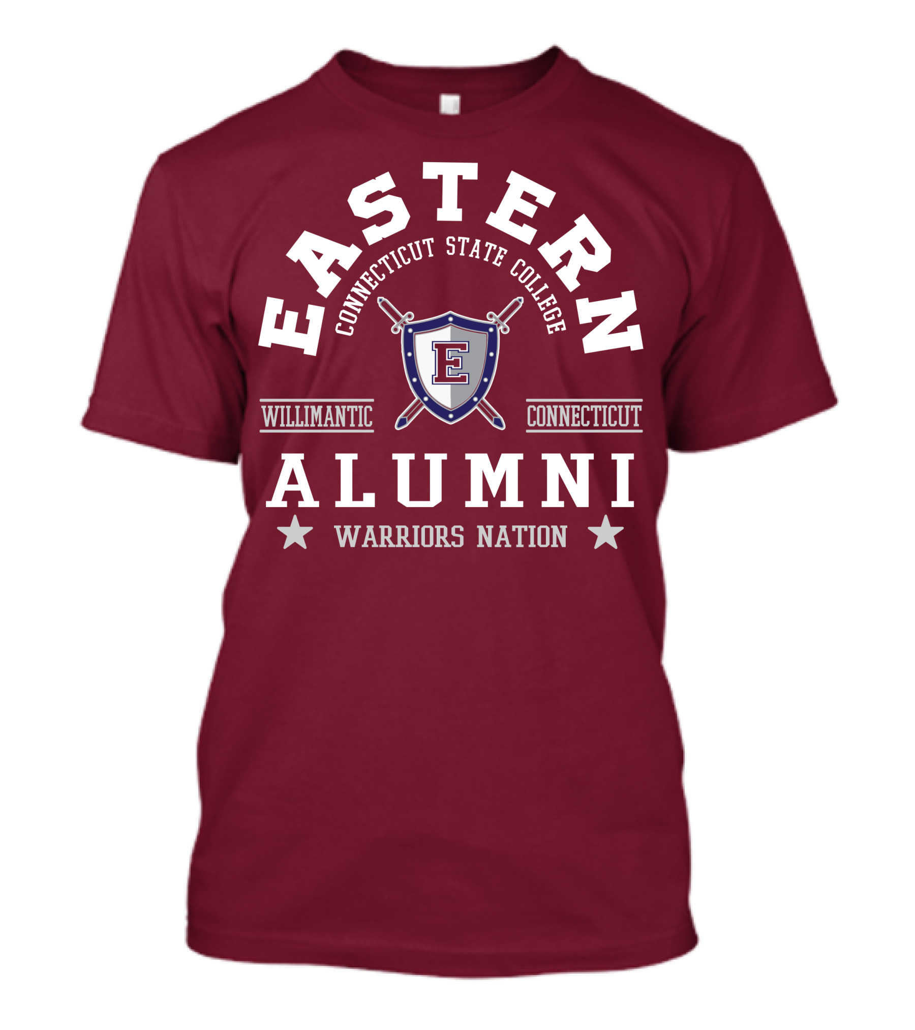 Eastern Connecticut State College Alumni Warriors Nation Willimantic Connecticut T-Shirt