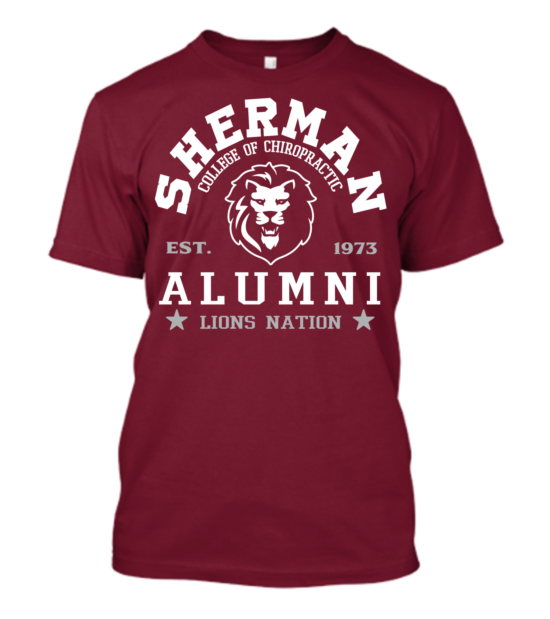 SHERMAN College Of Chiropractic Alumni EST. 1973 Lions Nation T-Shirt
