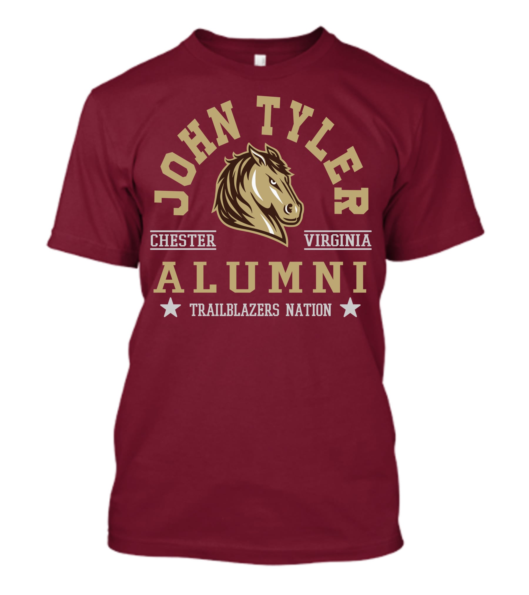 John Tyler Chester Virginia Alumni Trailblazers Nation T-Shirt