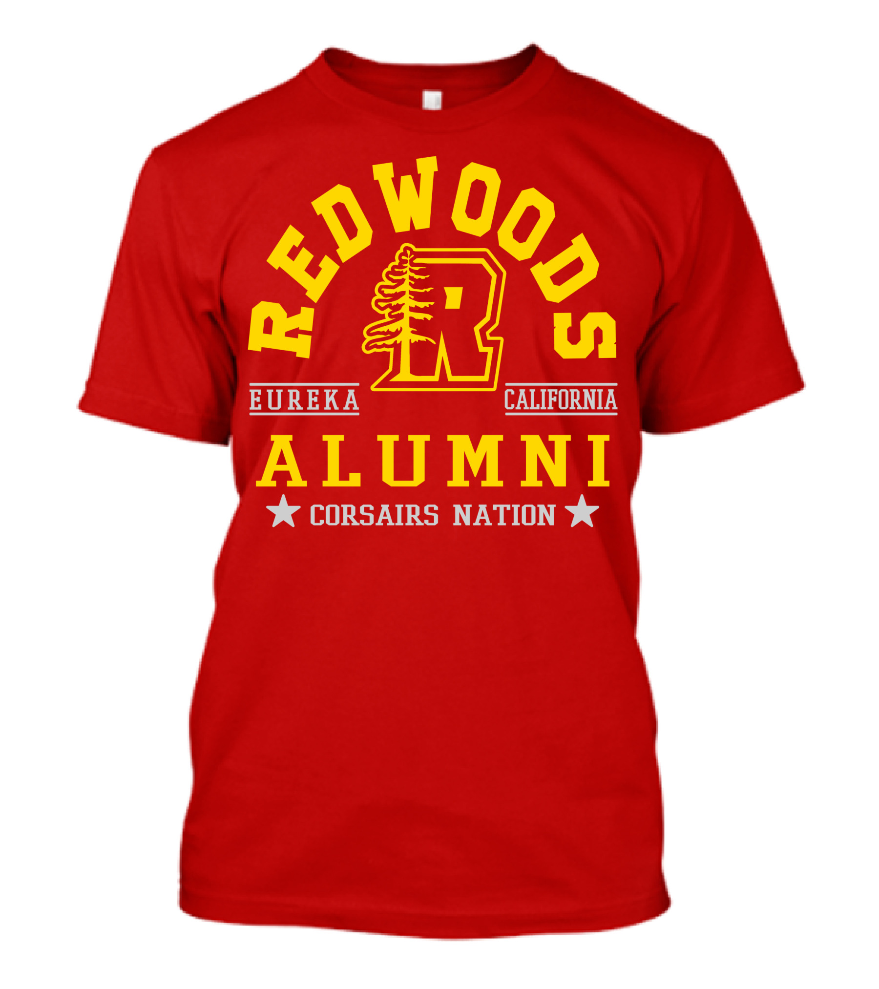 Redwoods Alumni Eureka California Corsairs Nation T-Shirt