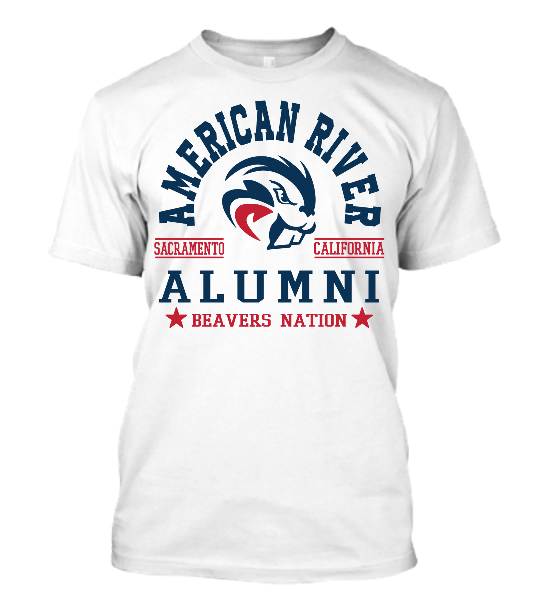 American River Alumni Sacramento California Beavers Nation T-Shirt