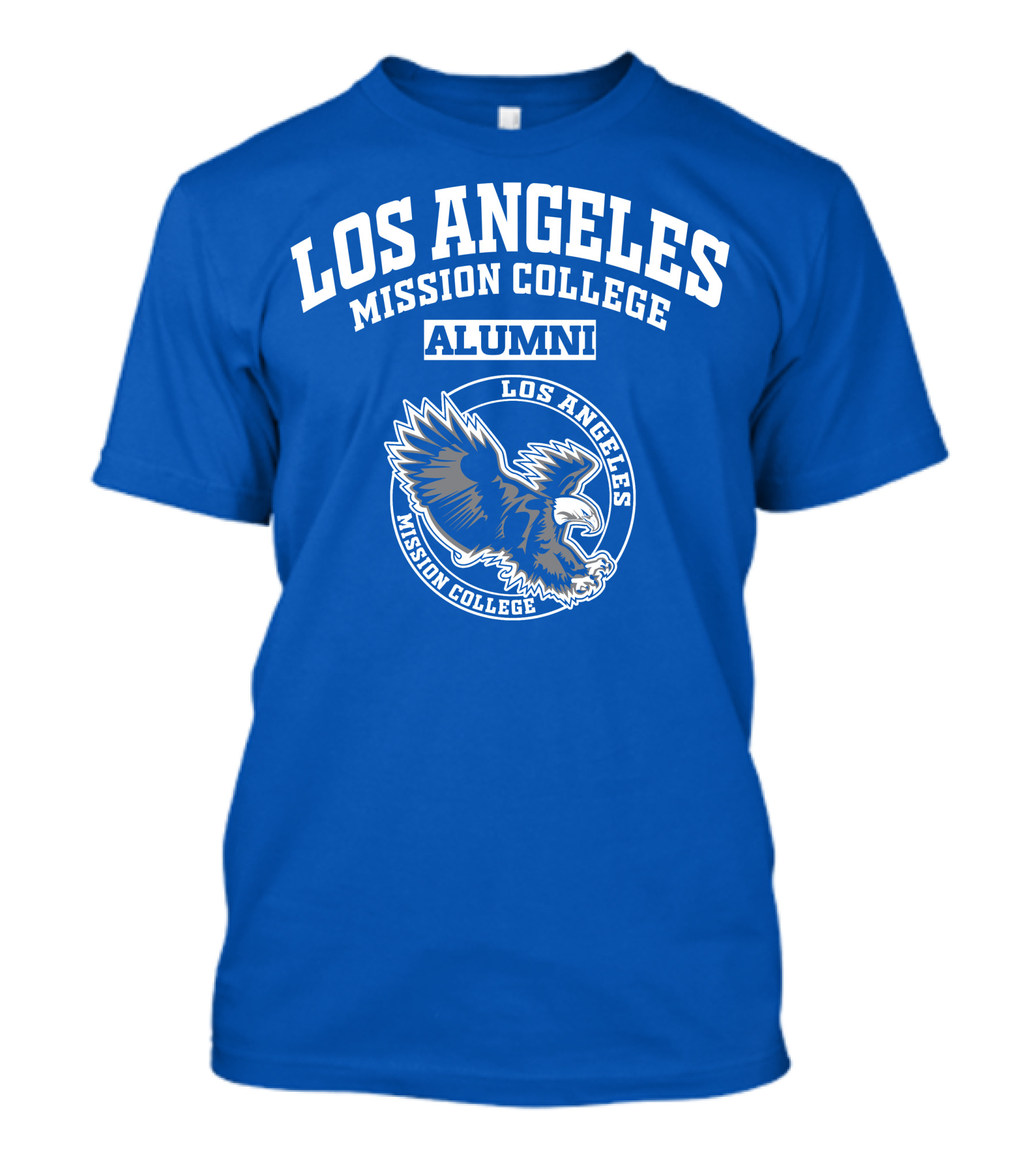 Los Angeles Mission College Alumni Eagle Logo Blue T-Shirt