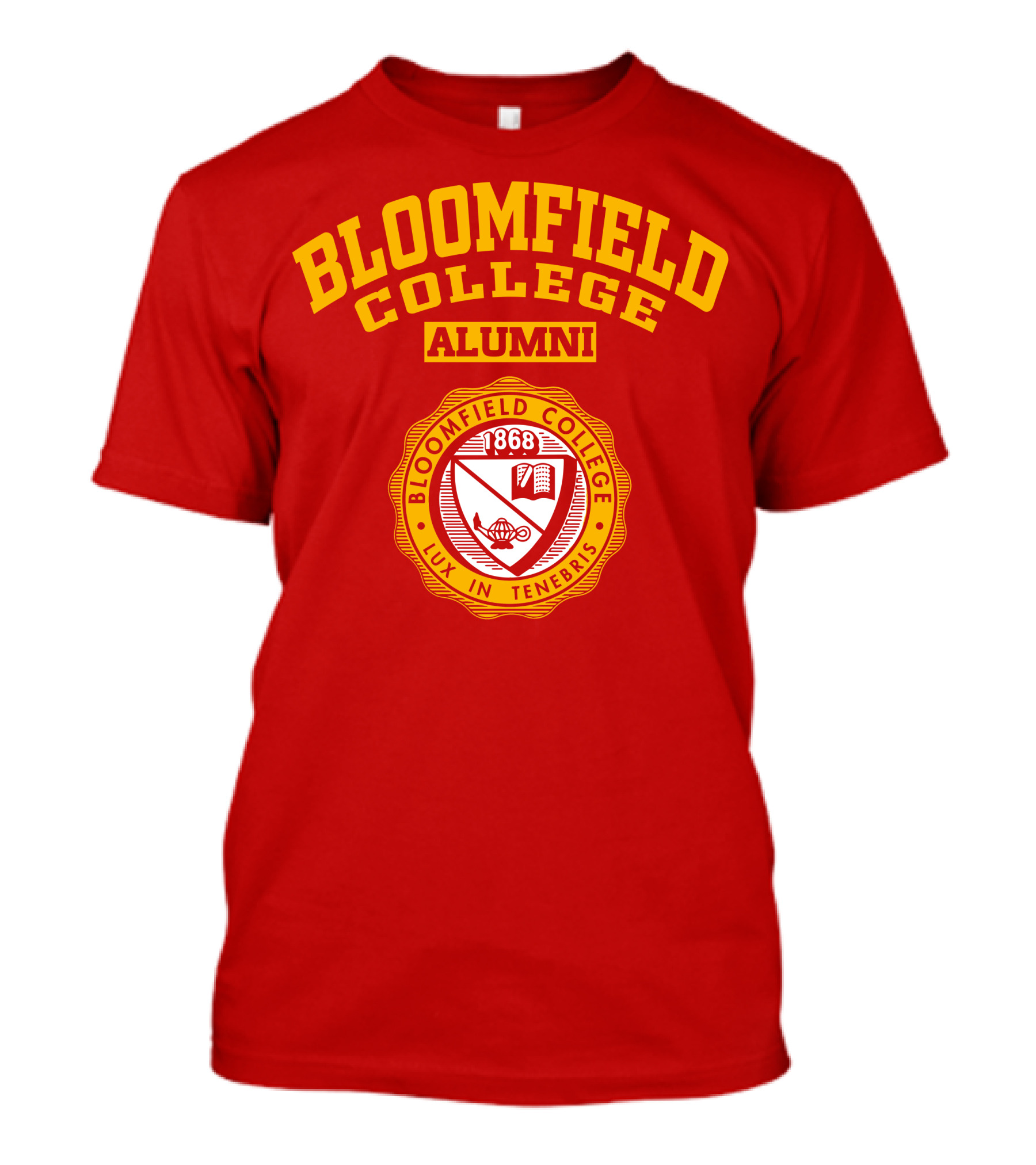Bloomfield College Alumni 1868 Lux In Tenebris Emblem T-Shirt