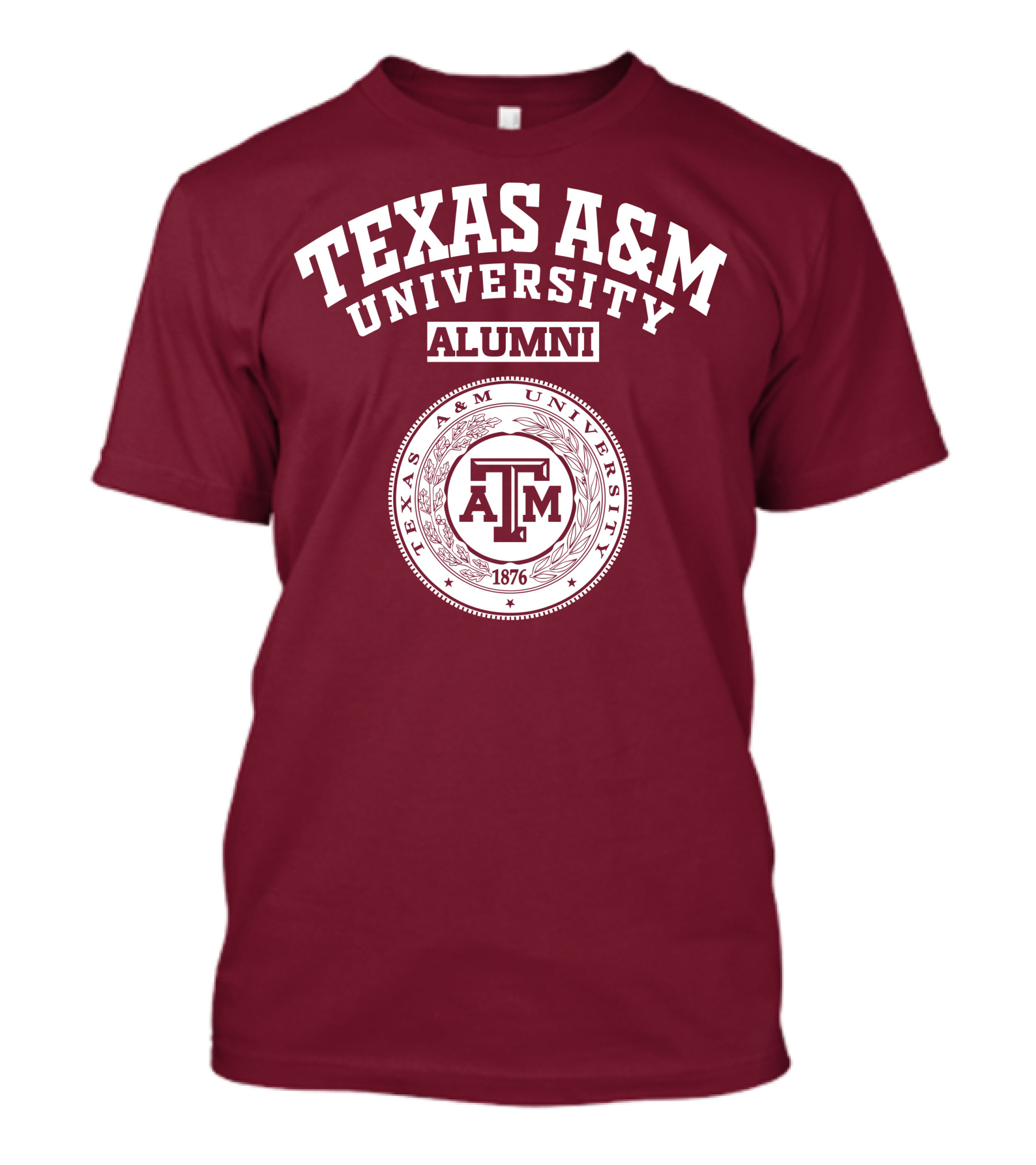 Texas A M University Alumni 1876 Logo Seal T-Shirt
