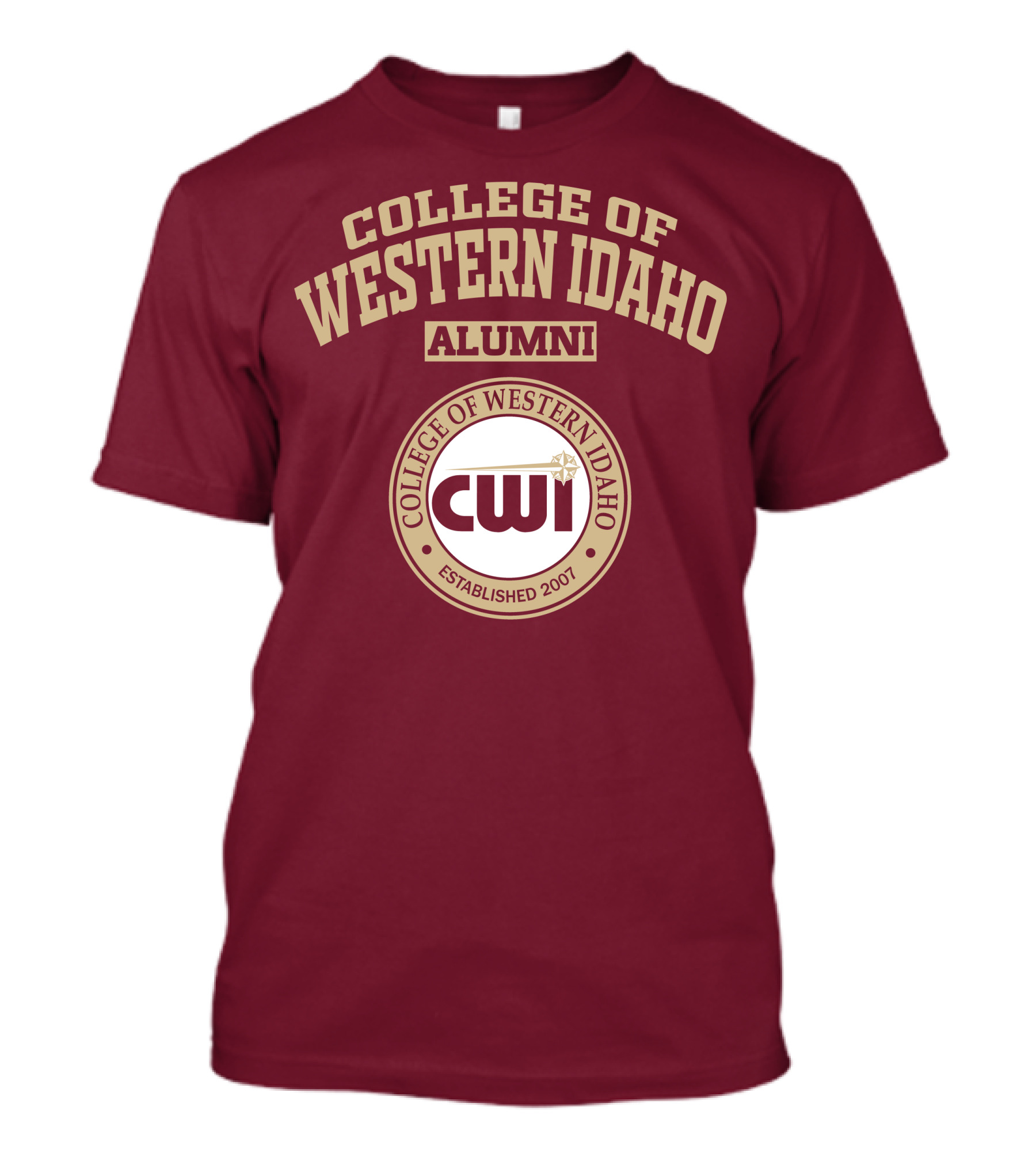 College Of Western Idaho Alumni Established 2007 CWI T-Shirt