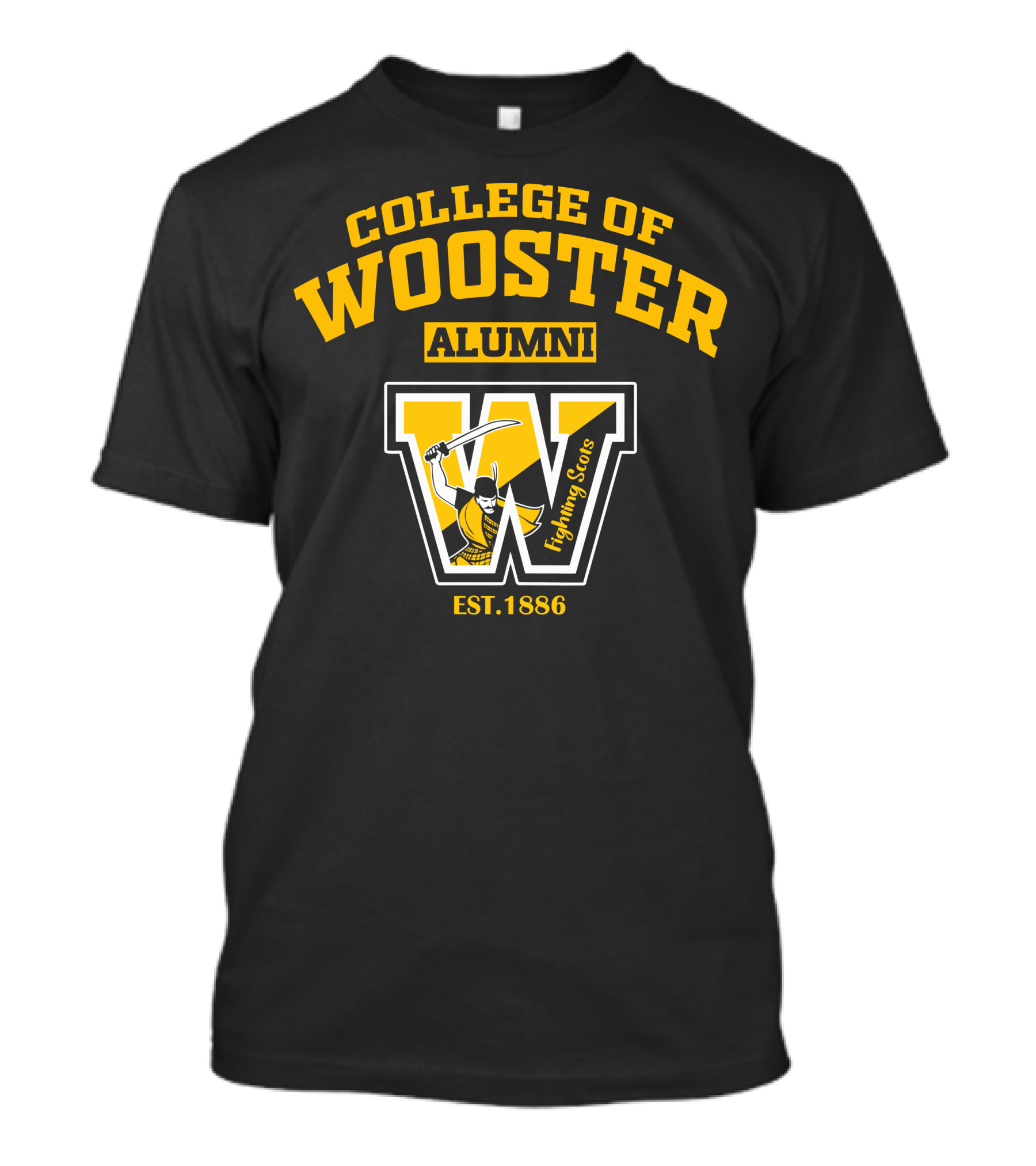 College Of Wooster Alumni Fighting Scots Est. 1886 T-Shirt