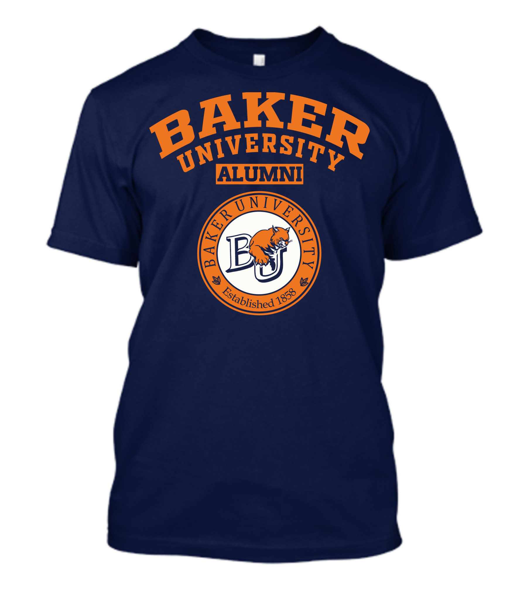 Baker University Alumni Established 1858 Wildcat Logo BU T-Shirt