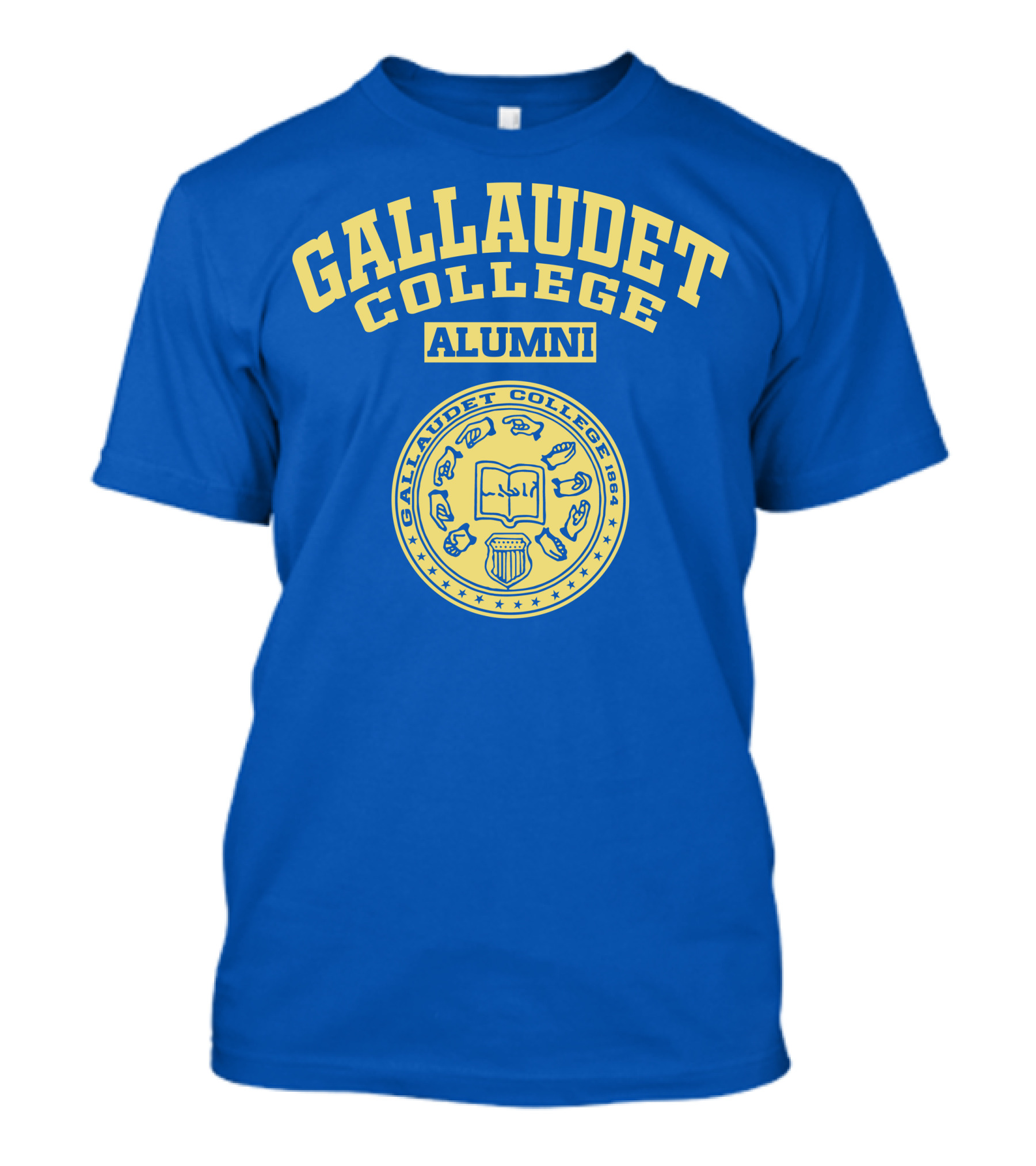 Gallaudet College Alumni 1864 Seal With Sign Language Symbols T-Shirt