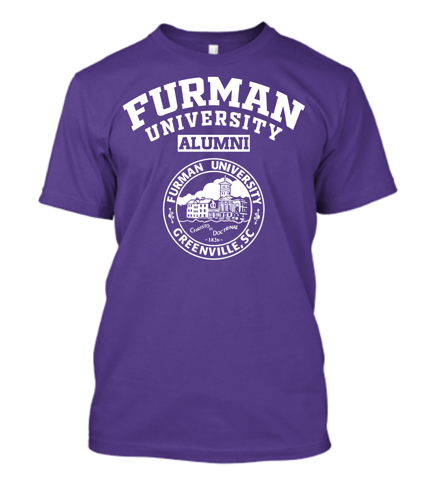 Furman University Alumni Greenville SC Christo Et Doctrinae 1826 T-Shirt