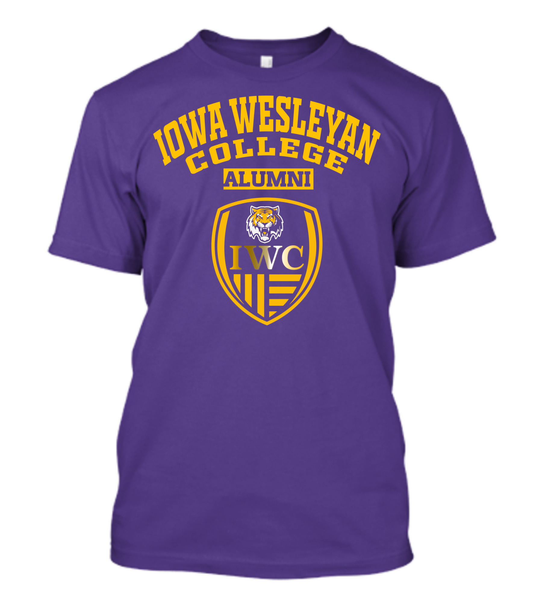 Iowa Wesleyan College Alumni IWC Tiger Crest T-Shirt