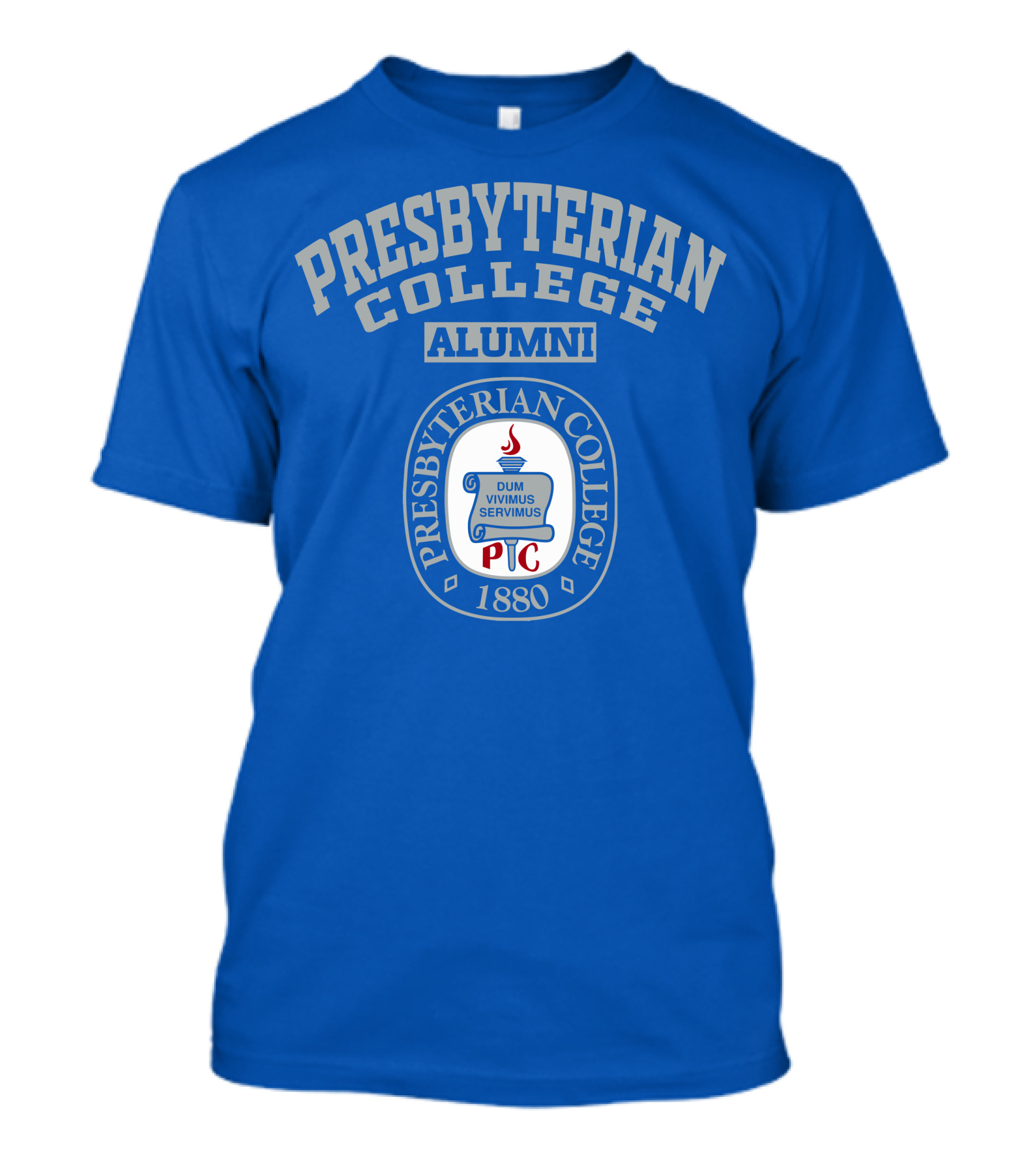 Presbyterian College Alumni Dum Vivimus Servimus P C 1880 T-Shirt