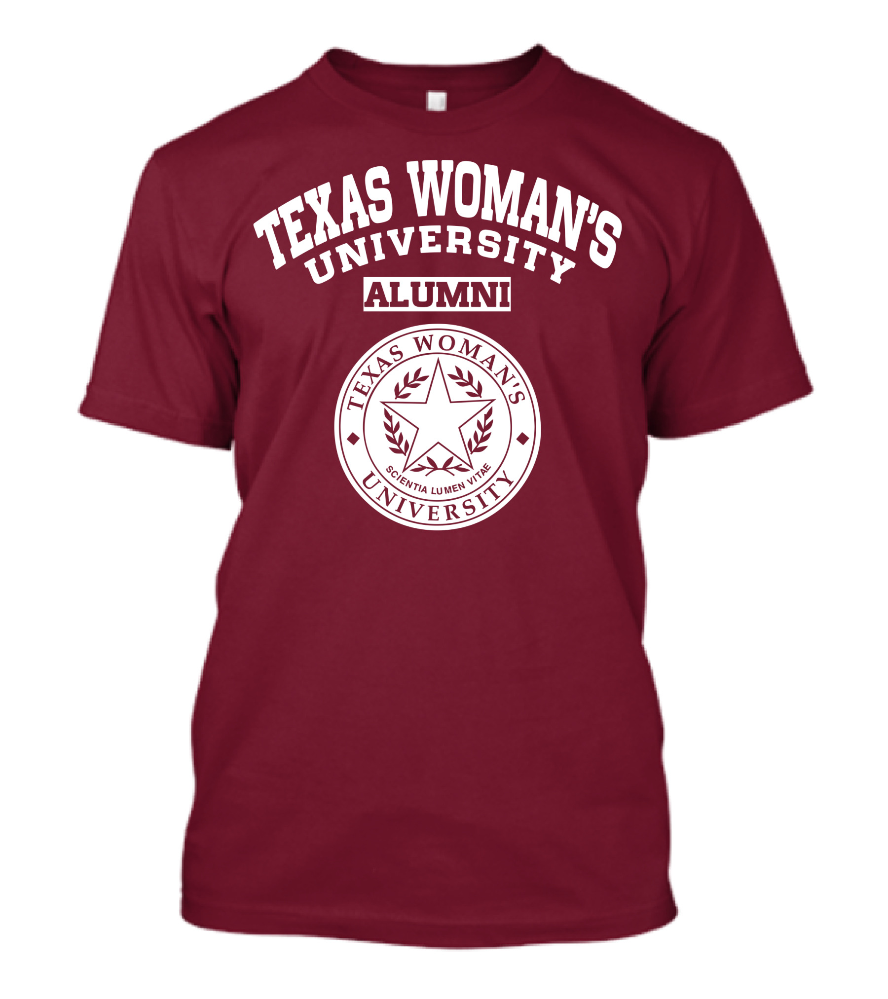 Texas Woman's University Alumni Scientia Lumen Vitae T-Shirt