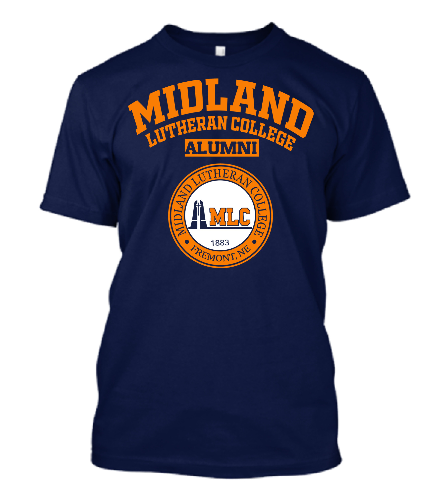 MIDLAND LUTHERAN COLLEGE ALUMNI MLC FREMONT NE 1883 T-Shirt