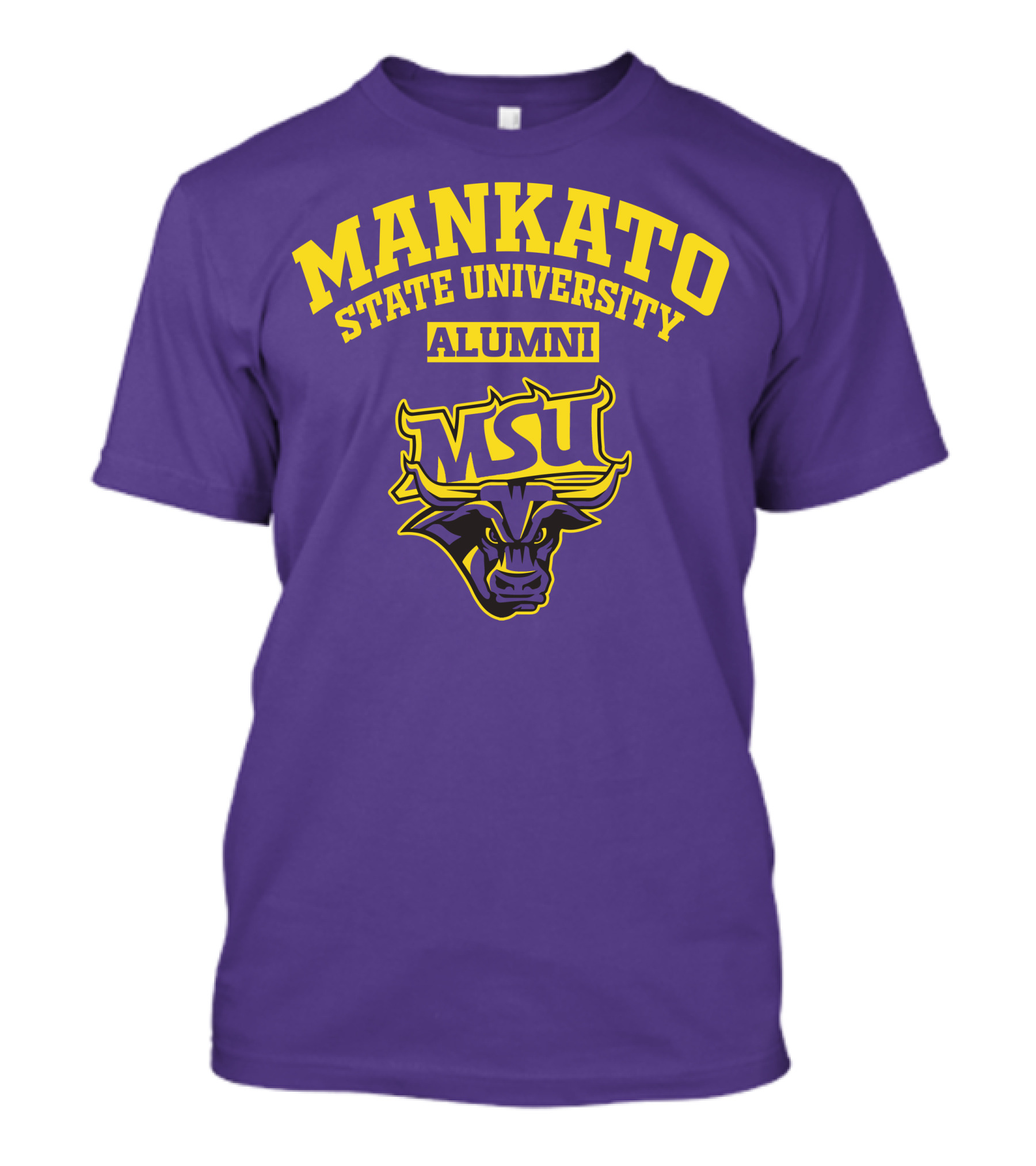 Mankato State University Alumni MSU Logo Purple Bull T-Shirt