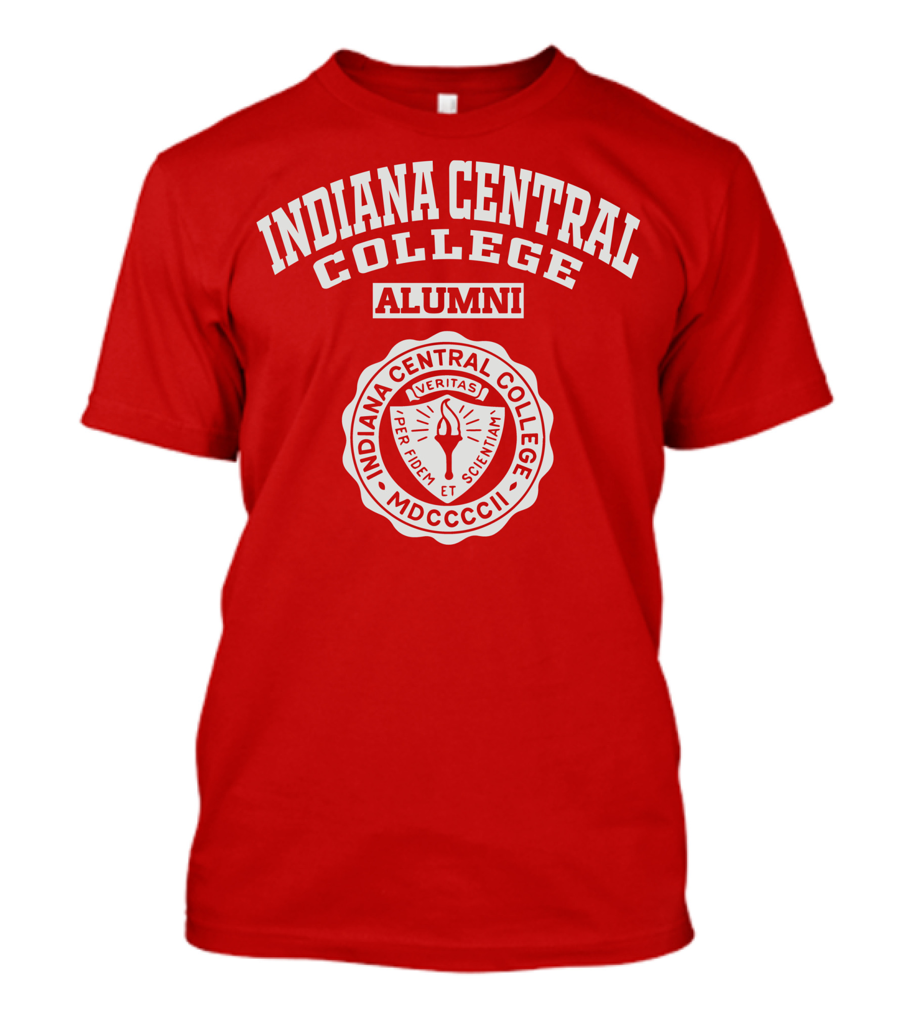 Indiana Central College Alumni Veritas Per Fidem Et Scientiam Seal MDCCCCII T-Shirt