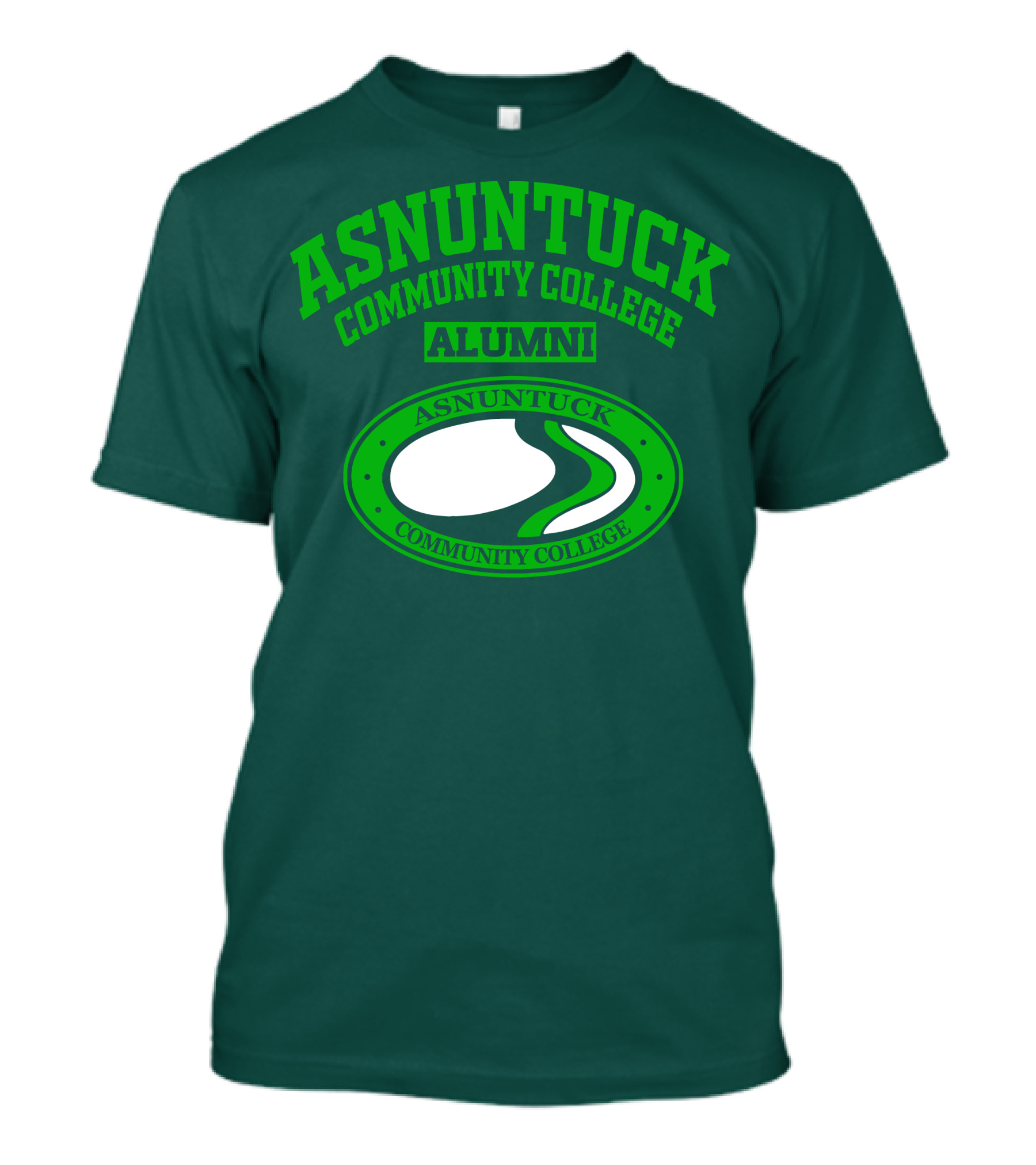 Asnuntuck Community College Alumni With Oval Emblem T-Shirt
