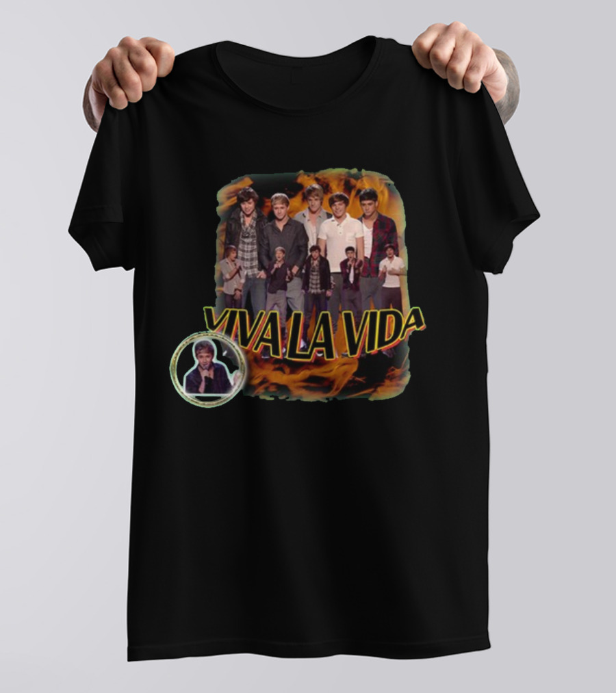 Keelybutler Sadstreet Viva La Vida Group Performance Flame Background T-Shirt