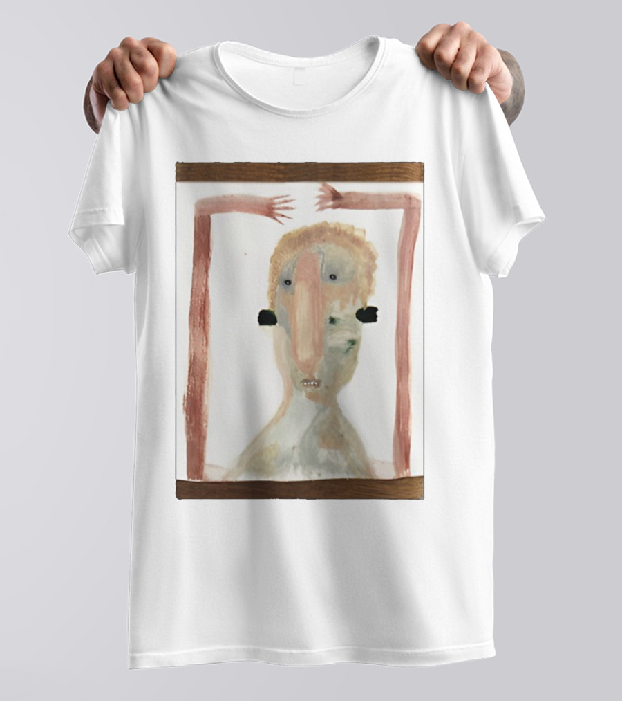 Andrew Leezus Pink Boogeyman Surreal Expressionist Character With Abstract Features T-Shirt