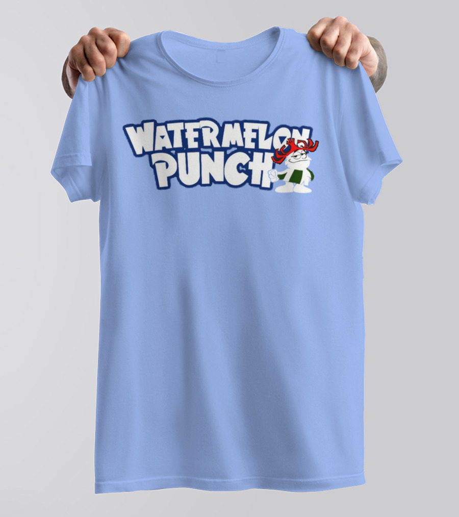 Watermelon Punch Cool Character With Fun Red Glasses And Green Shorts T-Shirt
