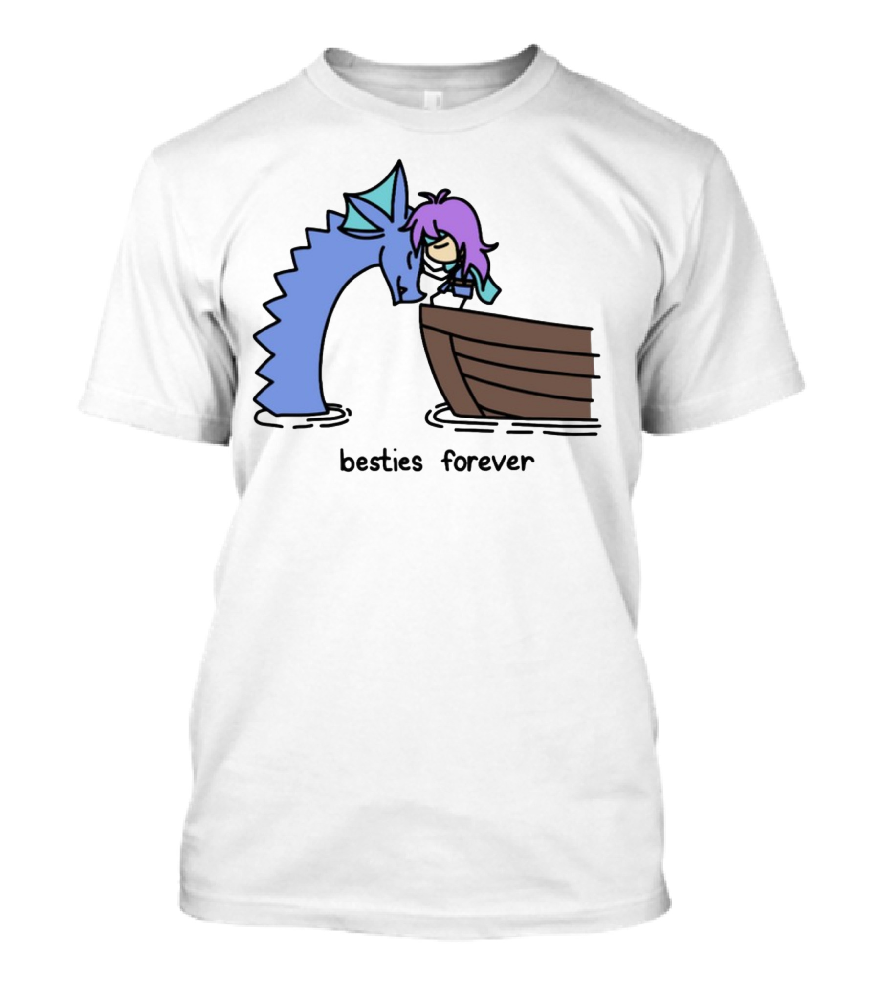 Kimchichickenbeer Faris And Syldra Besties Forever Best Friends With Dragon And Boat Scene T-Shirt