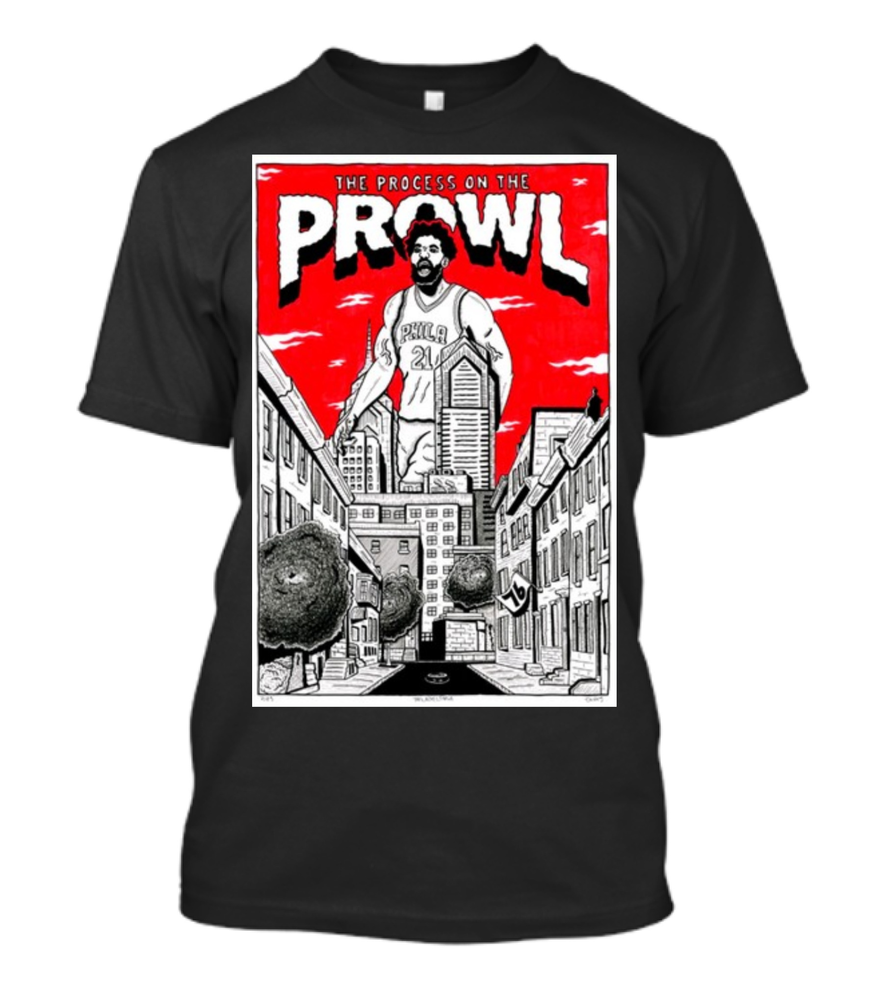 The Process On The Prowl Philadelphia 76ers Basketball Legend T-Shirt