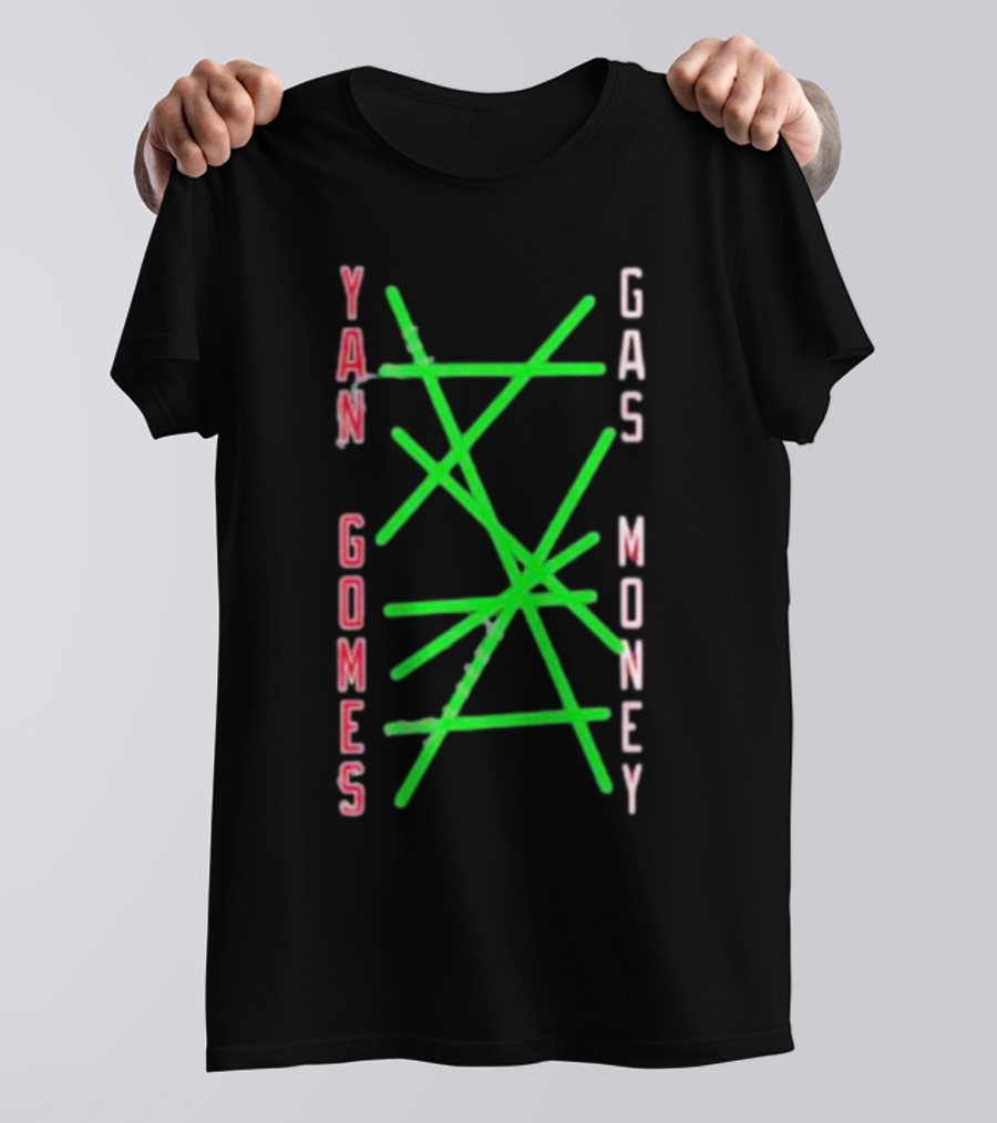 Yan Gomes Gas Money Neon Green Abstract Baseball T-Shirt