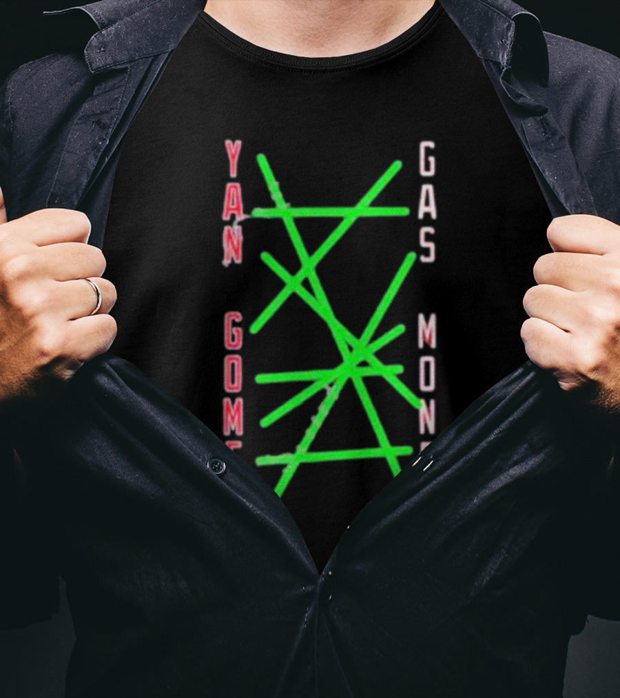 Yan Gomes Gas Money Neon Green Abstract Baseball T-Shirt