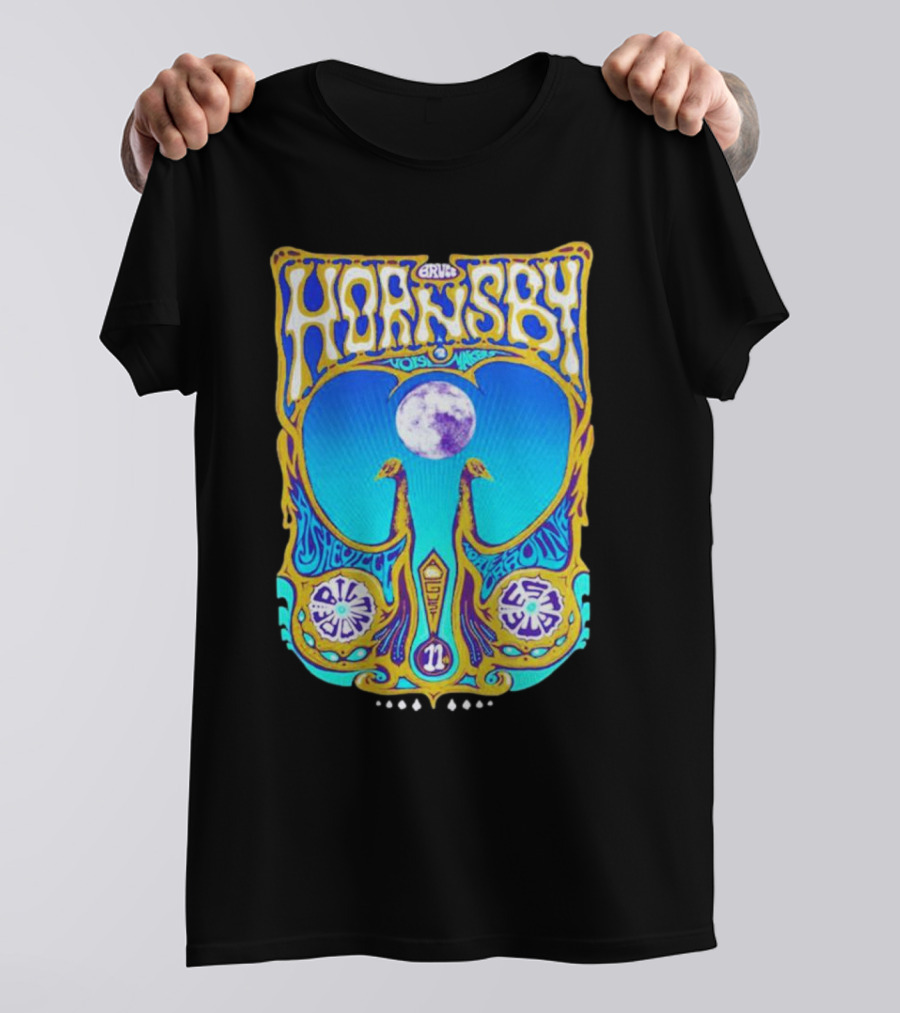Bruce Hornsby Vintage Music Art With New York Psychedelic Blue Moon T-Shirt