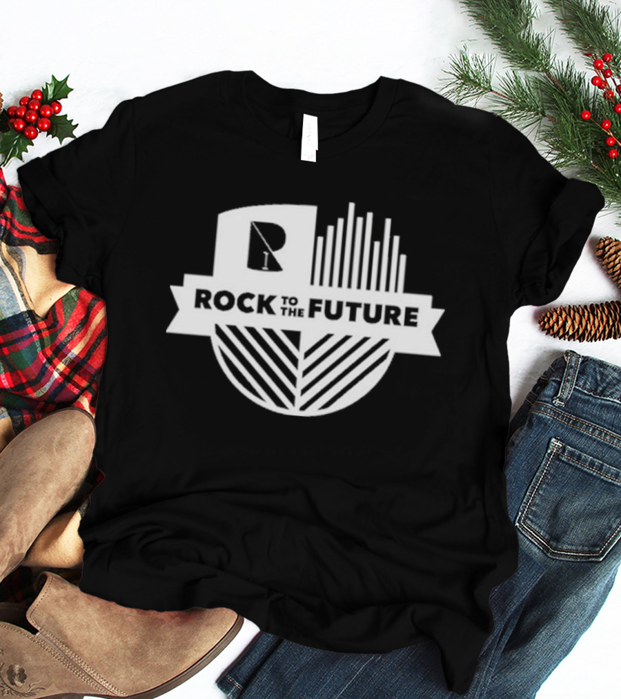 Rock To The Future R1 Logo With Sound Waves And Lines T-Shirt