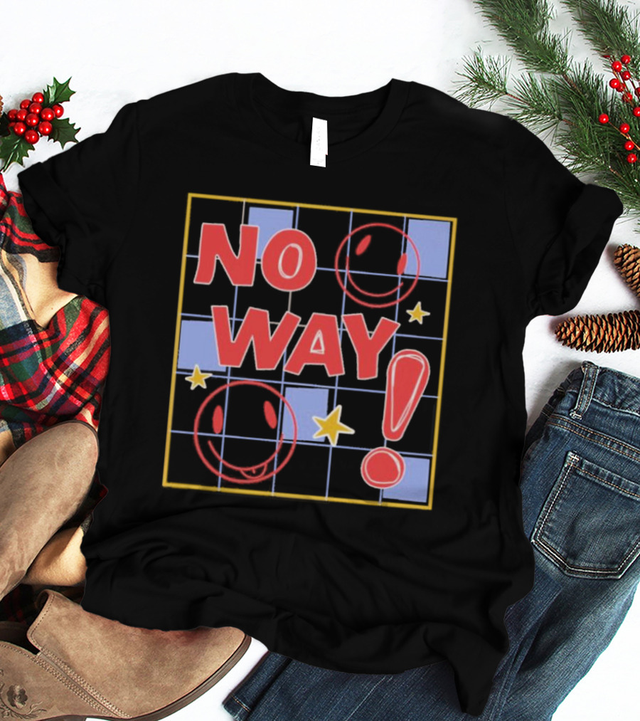 No Way Smile Faces Stars Pattern Nephyrus T-Shirt