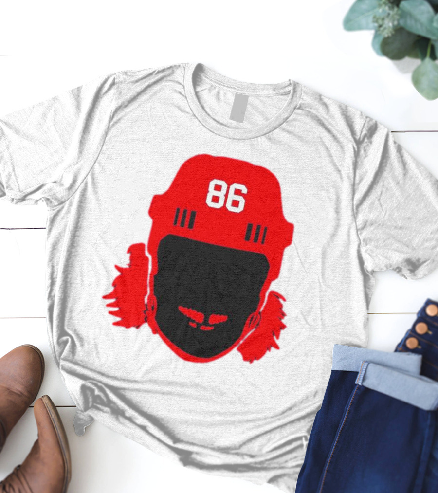 Spittin Chiclets Nj 86 Hockey Helmet T-Shirt