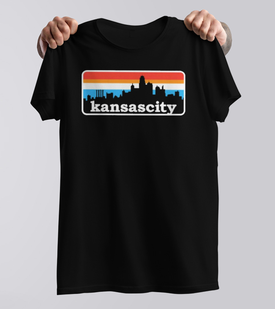 Kansas City Skyline Retro Colors T-Shirt