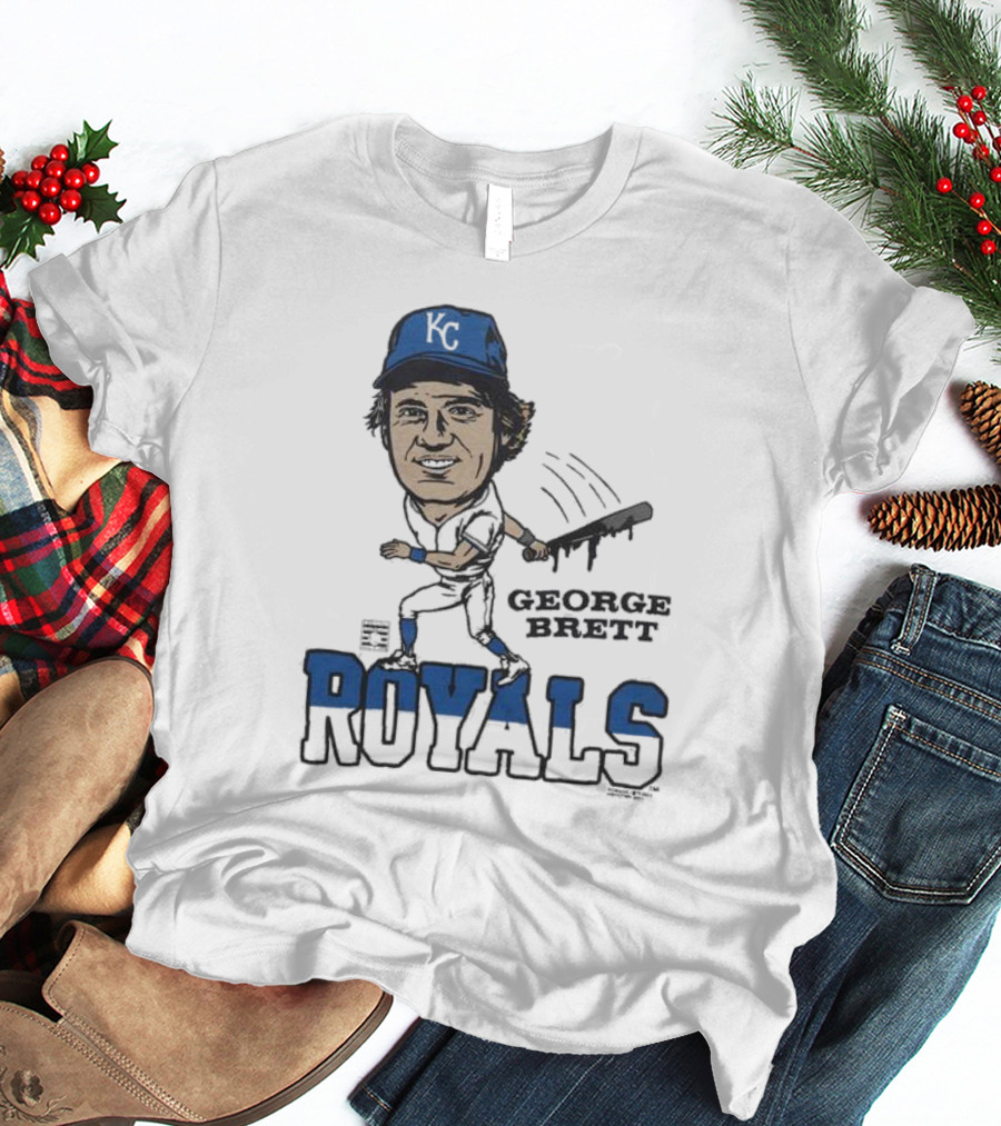 Royals George Brett KC Vintage Caricature T-Shirt