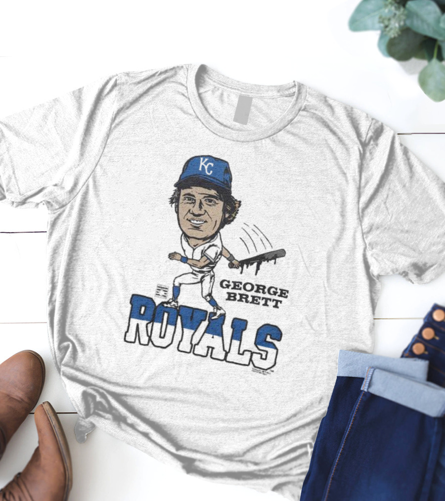 Royals George Brett KC Vintage Caricature T-Shirt