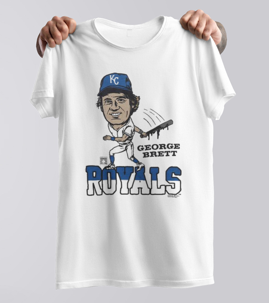 Royals George Brett KC Vintage Caricature T-Shirt