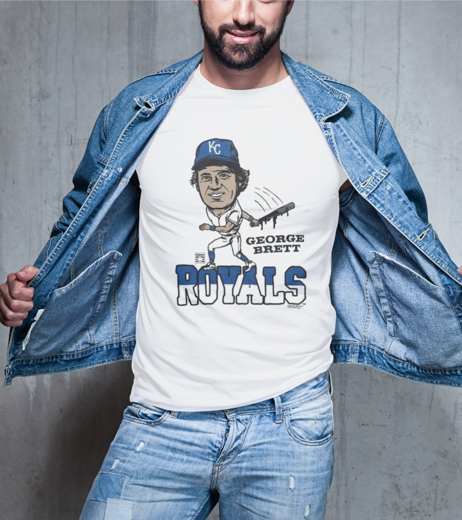 Royals George Brett KC Vintage Caricature T-Shirt