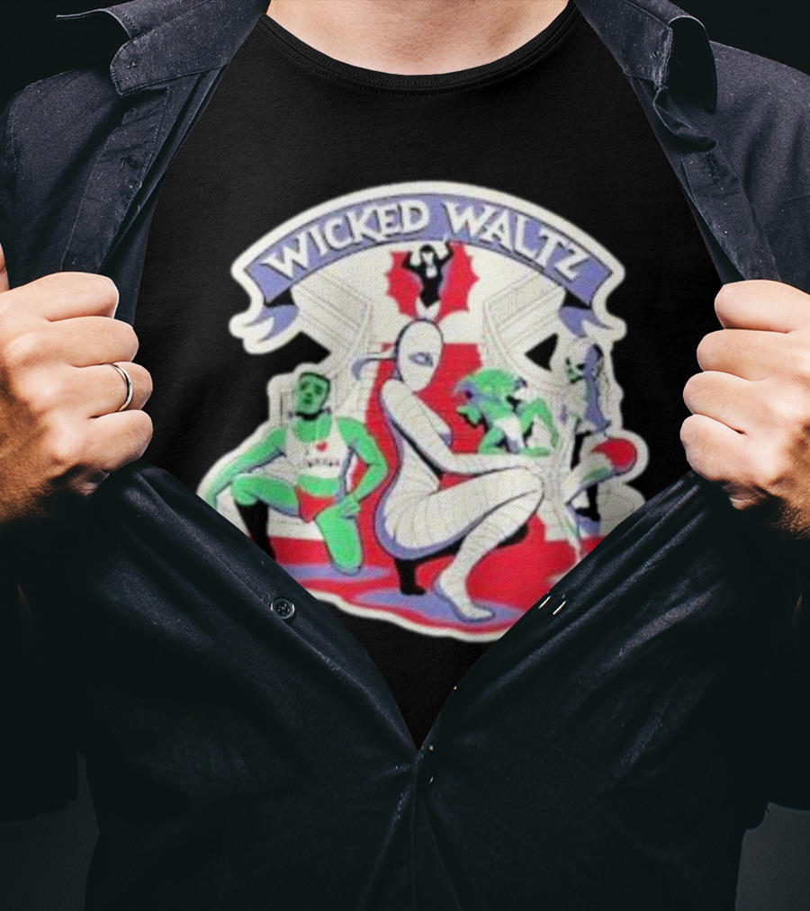 Wicked Waltz Lewberger Monster Characters On Red Carpet T-Shirt