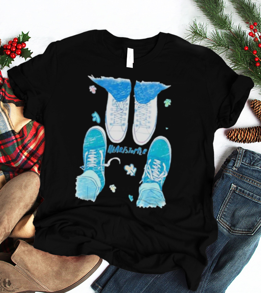 Heartstopper Nick And Charlie Shoes Pastel Sketch T-Shirt