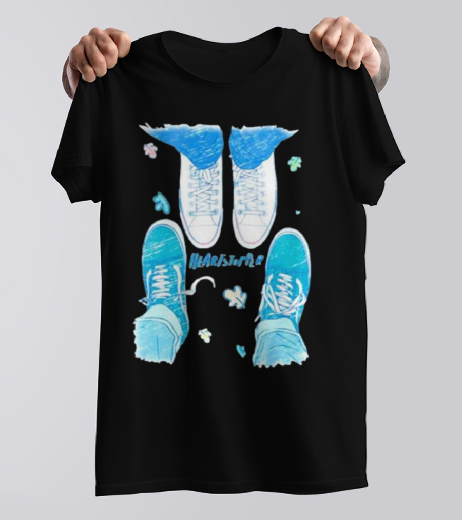 Heartstopper Nick And Charlie Shoes Pastel Sketch T-Shirt
