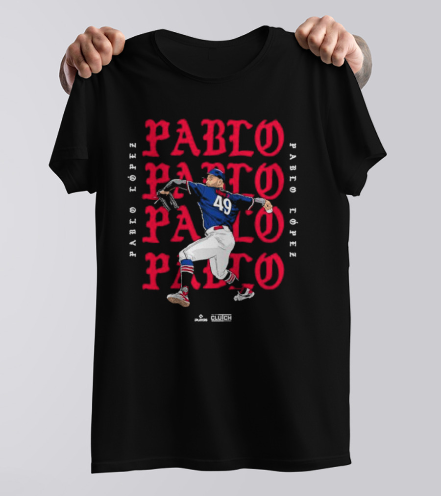 Pablo López Pitching MLBPA 49 Clutch Players T-Shirt