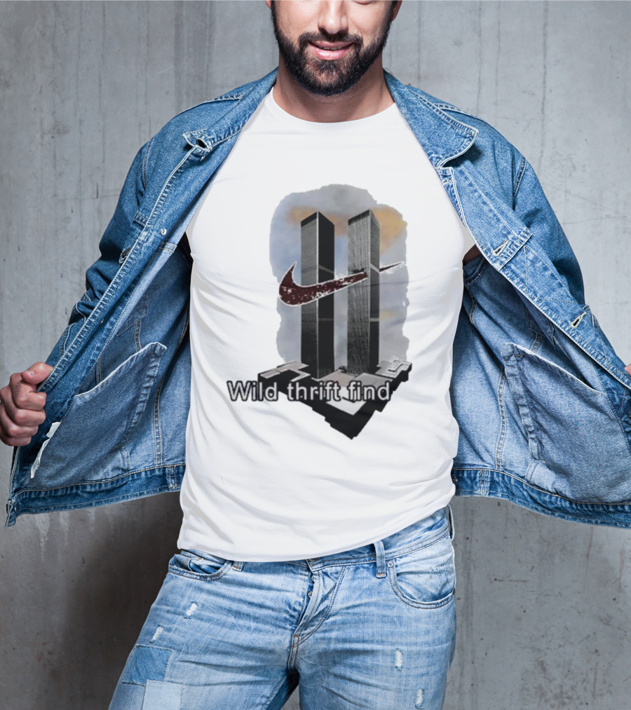 Wild Thrift Find Screenshot Tiktok Twin Towers T-Shirt
