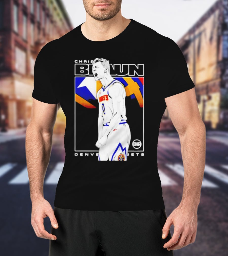 Christian Braun Denver Nuggets Basketball Player With Logo And Dynamic T-Shirt