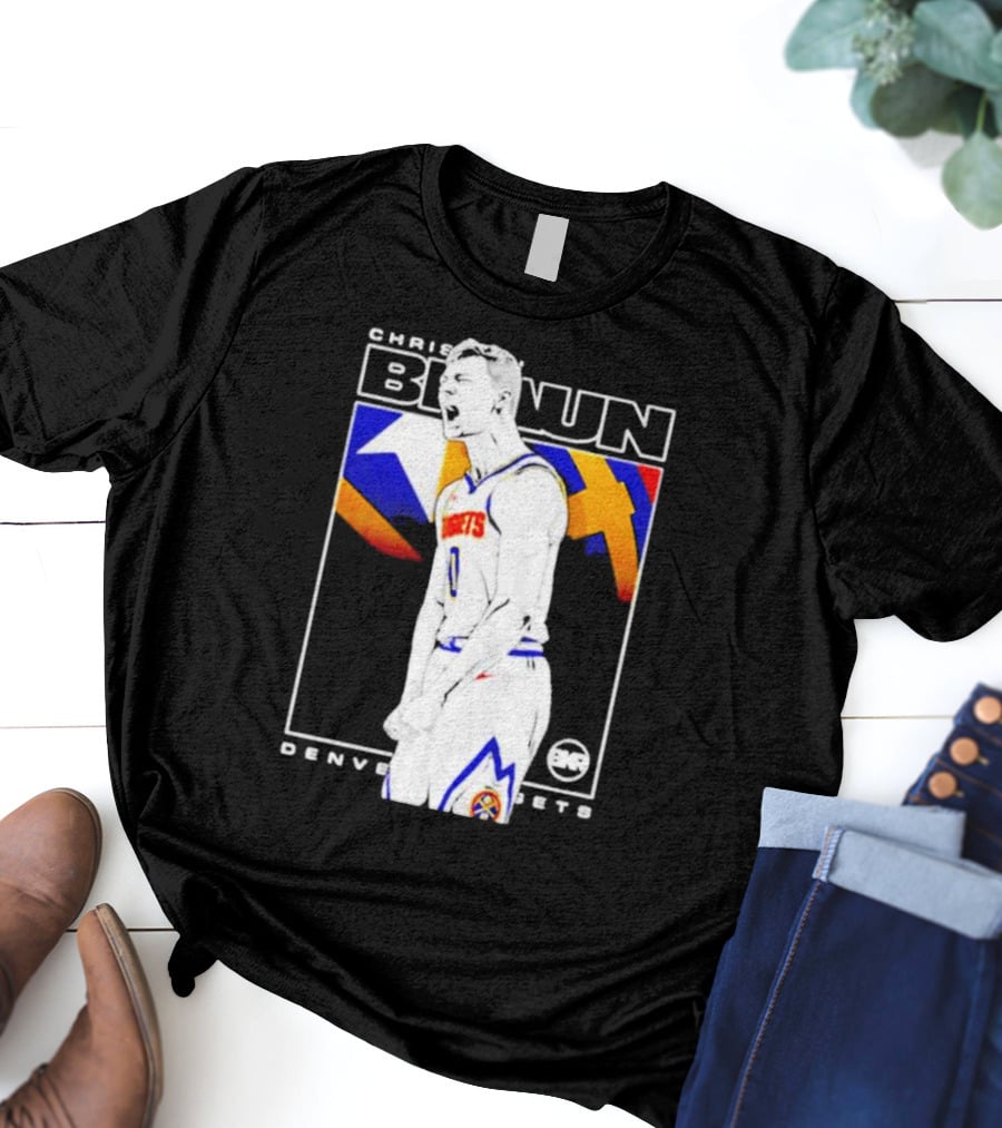 Christian Braun Denver Nuggets Basketball Player With Logo And Dynamic T-Shirt