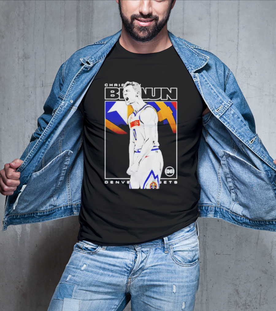 Christian Braun Denver Nuggets Basketball Player With Logo And Dynamic T-Shirt