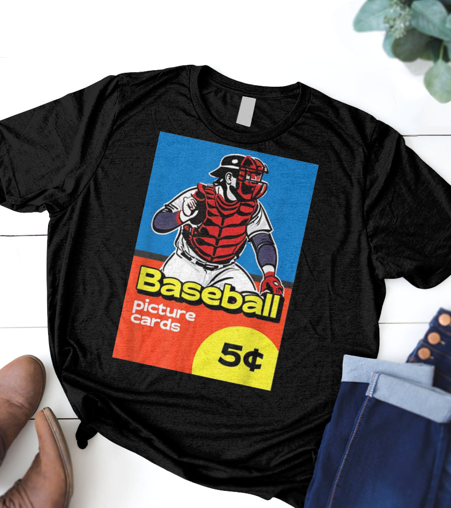 Baseball Picture Cards 5¢ Catcher T-Shirt