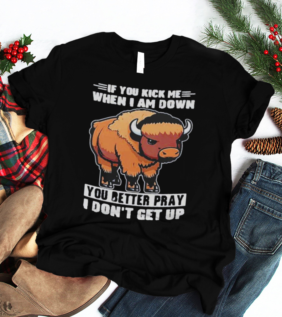 Buffalo If You Kick Me When I Am Down You Better Pray I Don’t Get Up T-Shirt