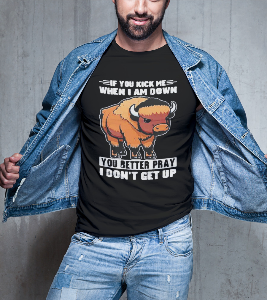 Buffalo If You Kick Me When I Am Down You Better Pray I Don’t Get Up T-Shirt