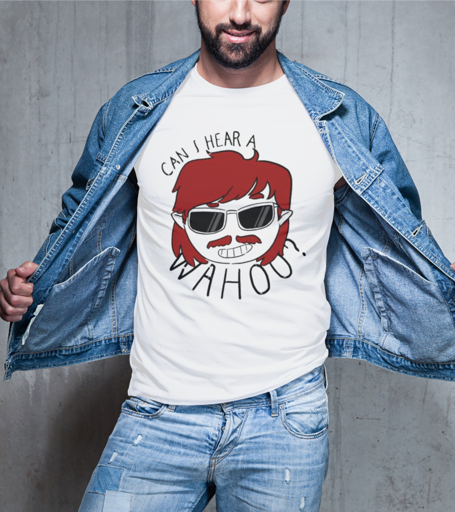 Can I Hear A Wahoo Red-Haired Character With Sunglasses T-Shirt