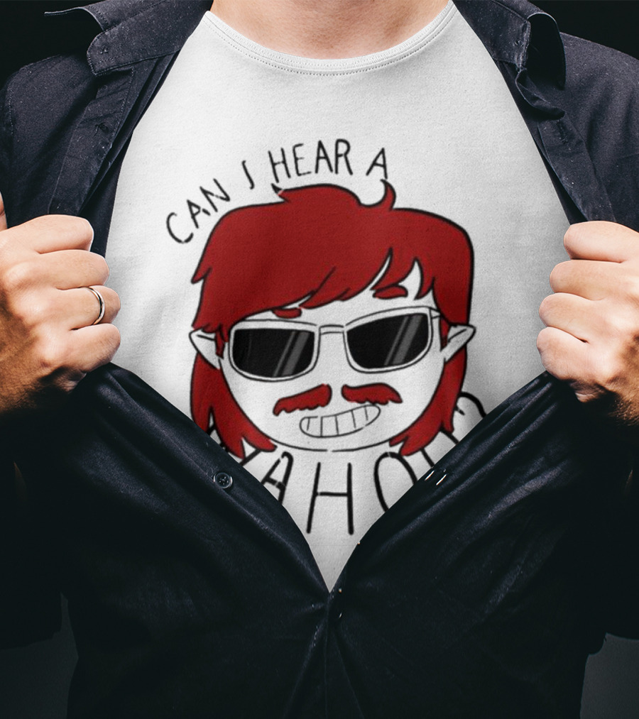 Can I Hear A Wahoo Red-Haired Character With Sunglasses T-Shirt